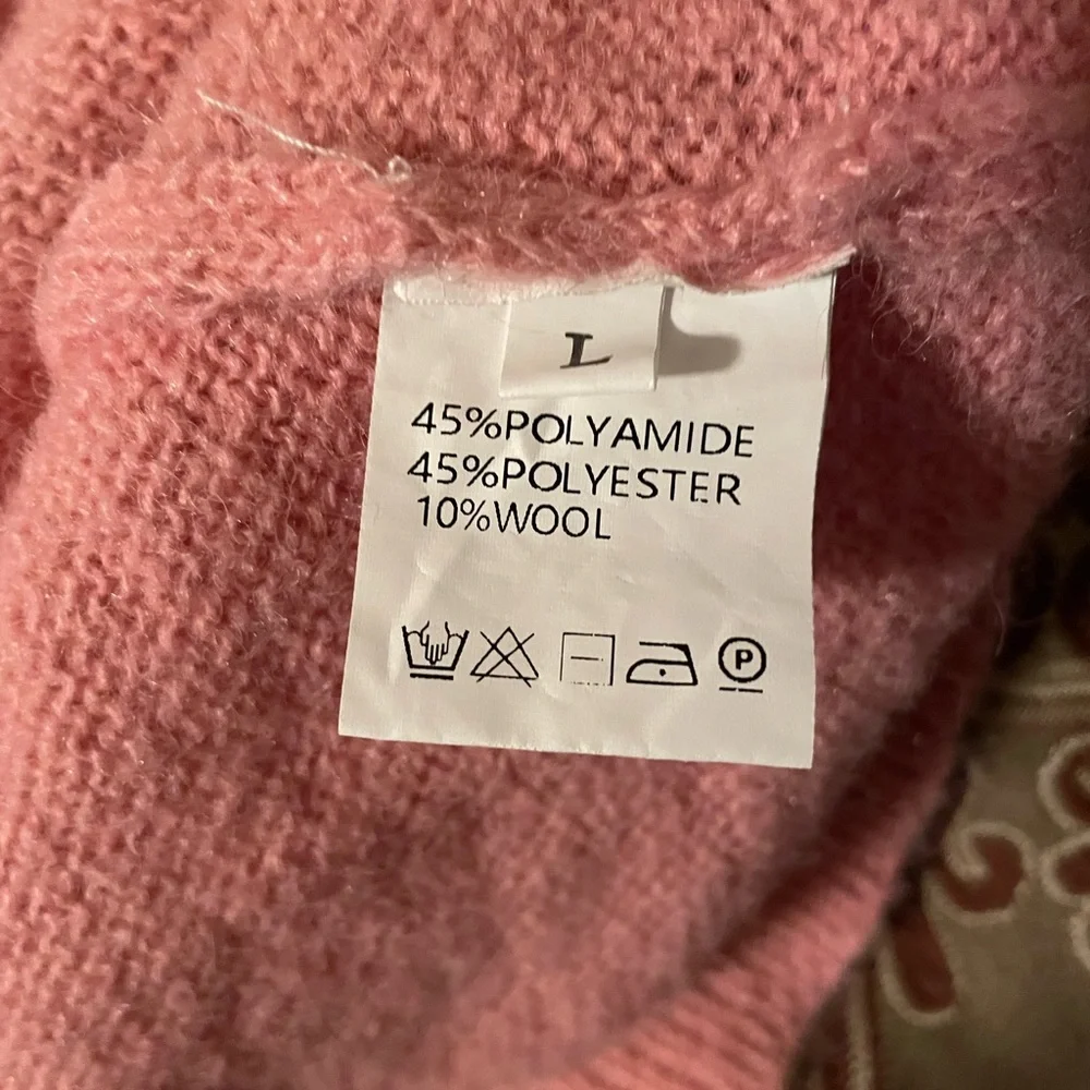 Elegant Pink Women's baby soft SZ L oversized cropped batwing Cardigan by Fsajga